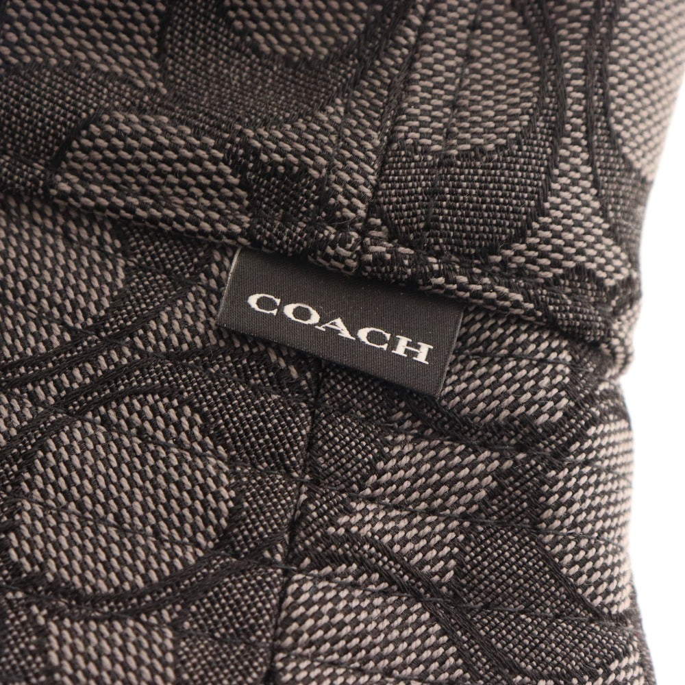 ■ Coach Bucket Hat, Cotton, All-over Pattern, Women's, M/L, Gray