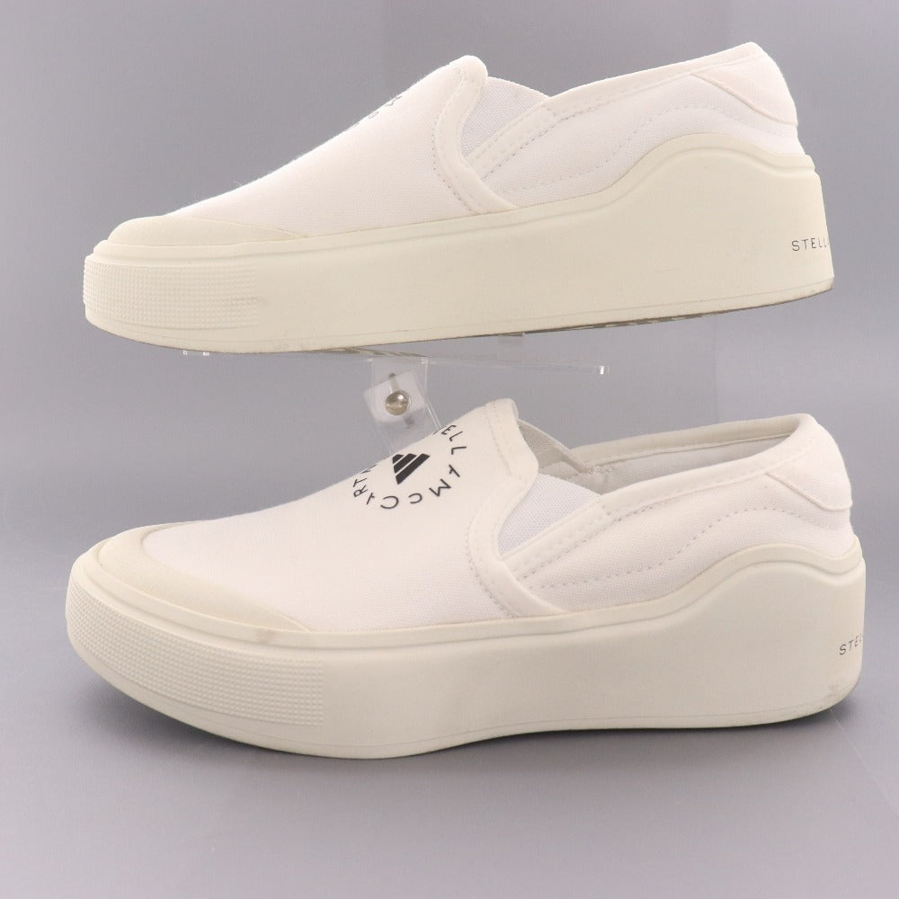 ■ アディダス バイ ステラマッカートニー スリッポン HP3206 靴 スニーカー キャンバス レディース 24 ホワイト 箱付き