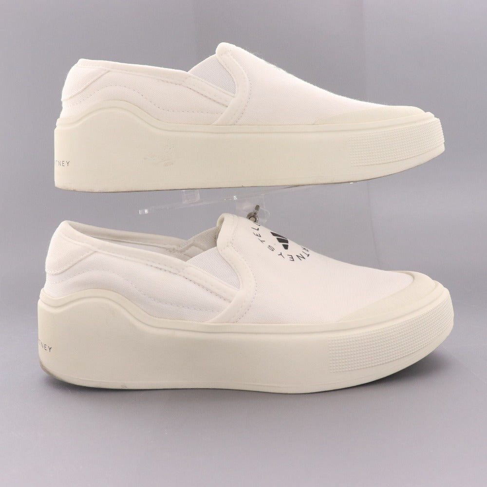 ■ アディダス バイ ステラマッカートニー スリッポン HP3206 靴 スニーカー キャンバス レディース 24 ホワイト 箱付き