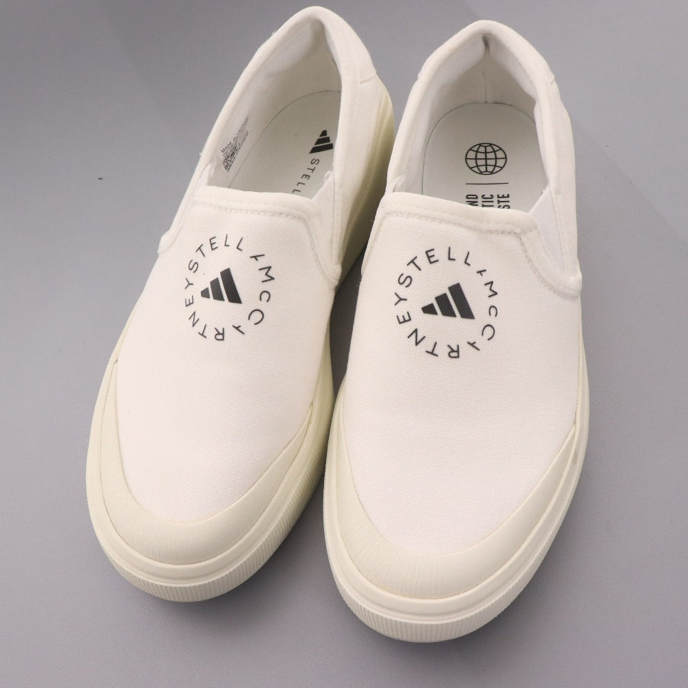 ■ アディダス バイ ステラマッカートニー スリッポン HP3206 靴 スニーカー キャンバス レディース 24 ホワイト 箱付き