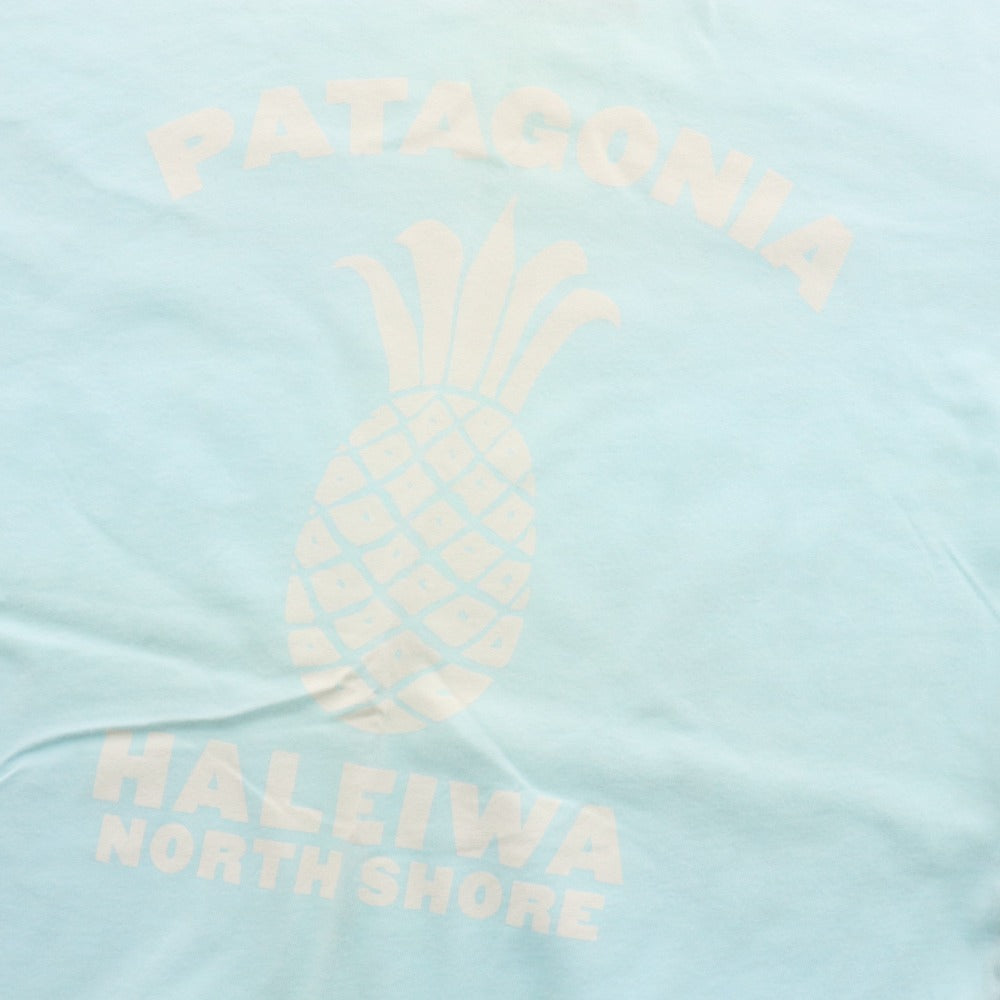 ■ パタゴニア Tシャツ 半袖 トップス ハレイワ プリント パイナップル レディース M ブルー系