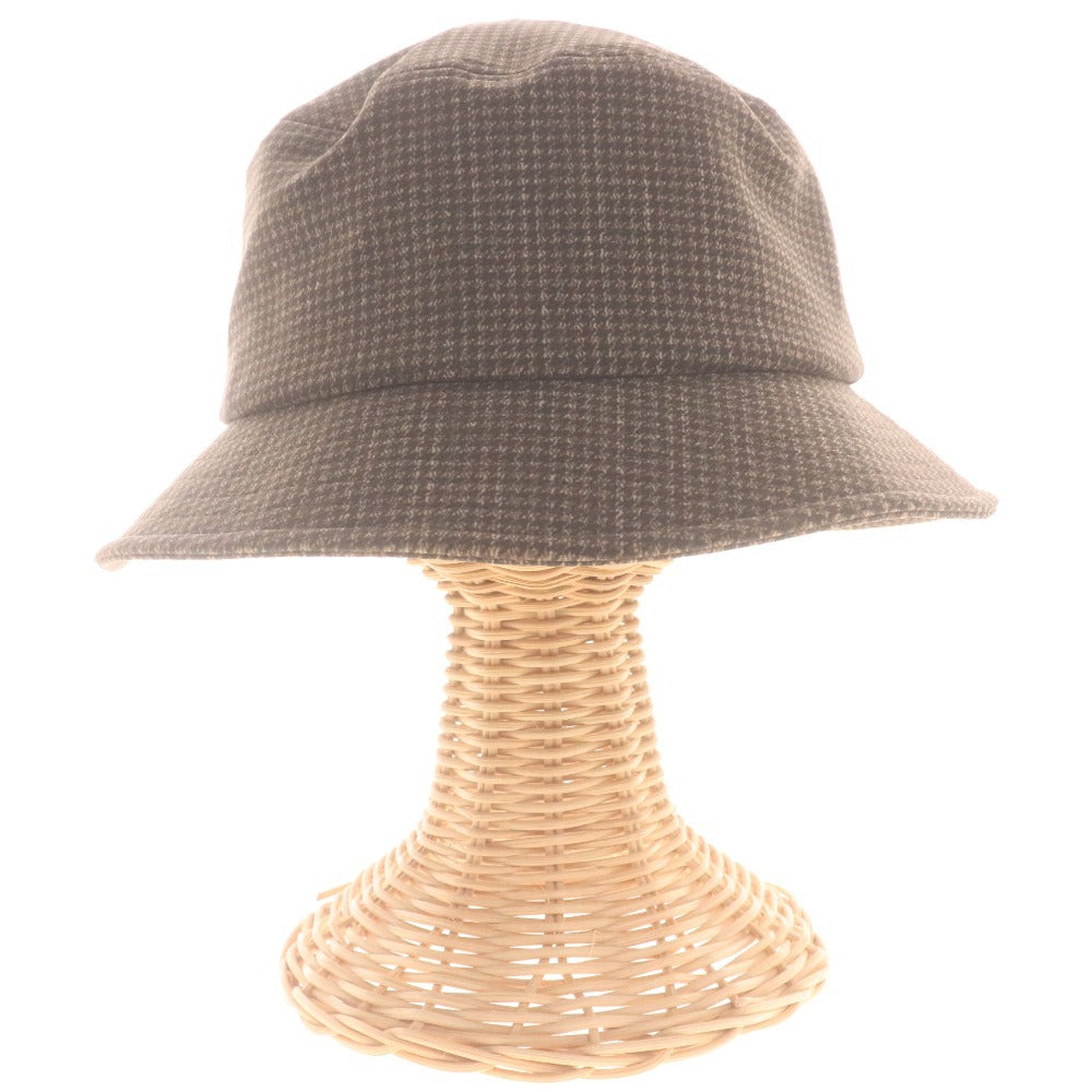 ■ バーニーズニューヨーク ハット 帽子 千鳥格子 メンズ 58～60 ブラウン 未使用