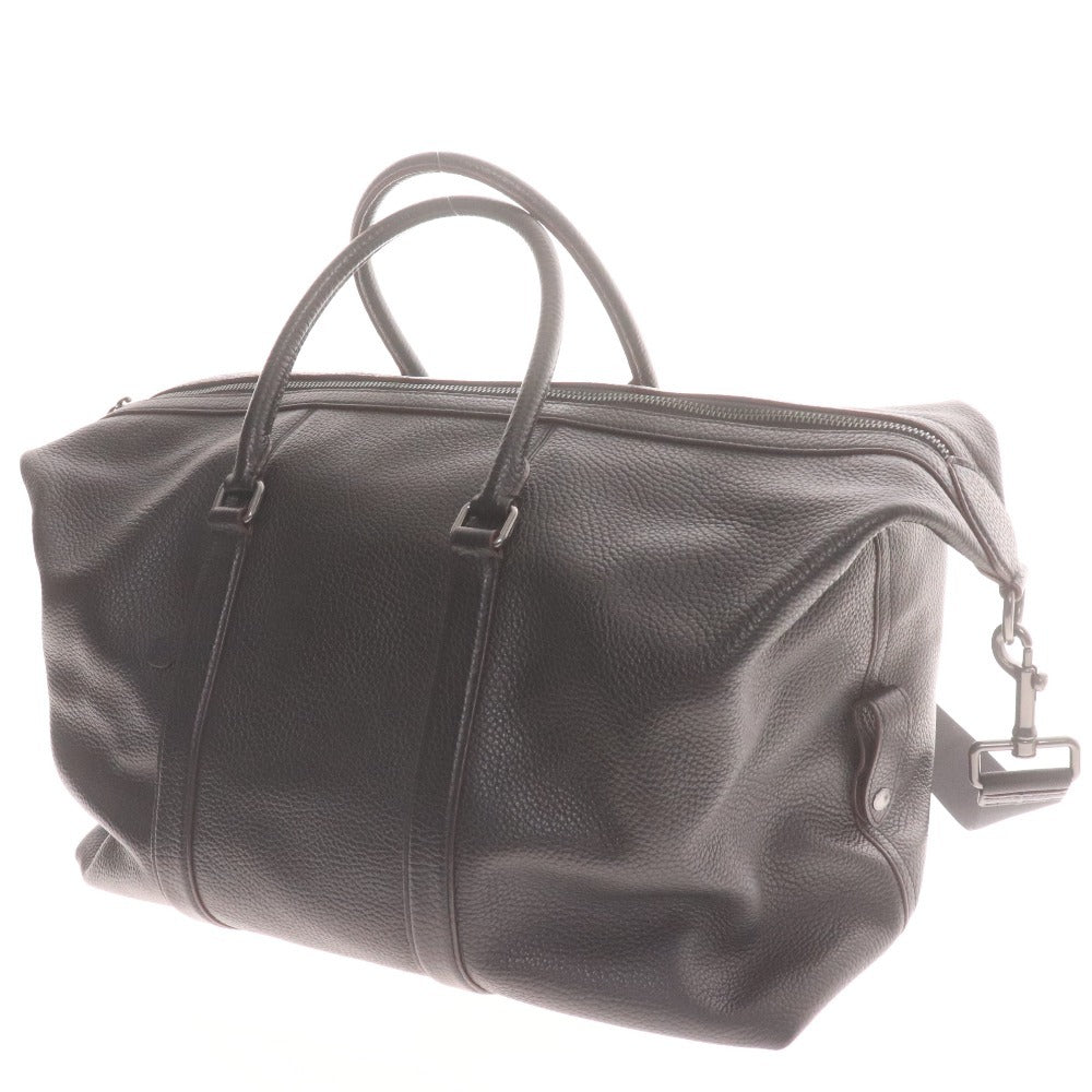 ■ Coach Boston Bag Shoulder Bag 2-Way Logo Large Capacity Men's Women's Black