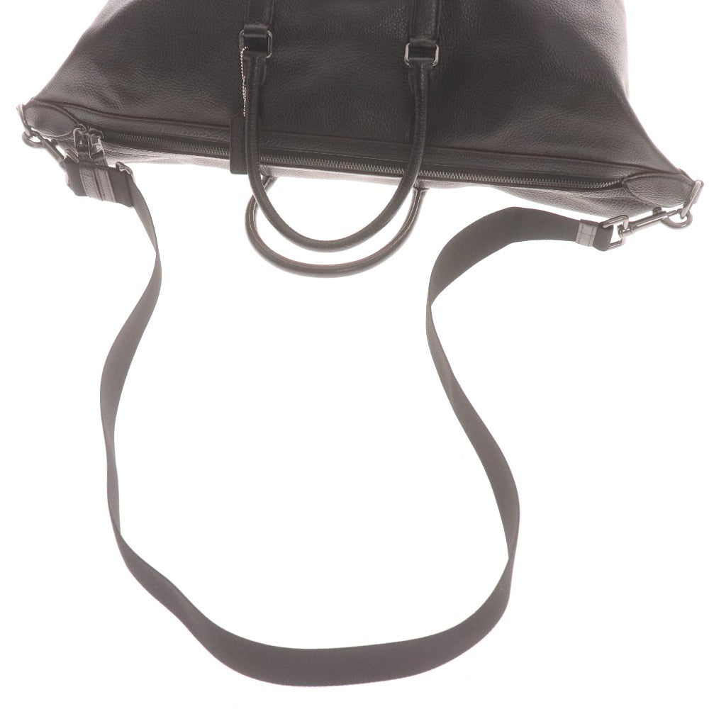 ■ Coach Boston Bag Shoulder Bag 2-Way Logo Large Capacity Men's Women's Black