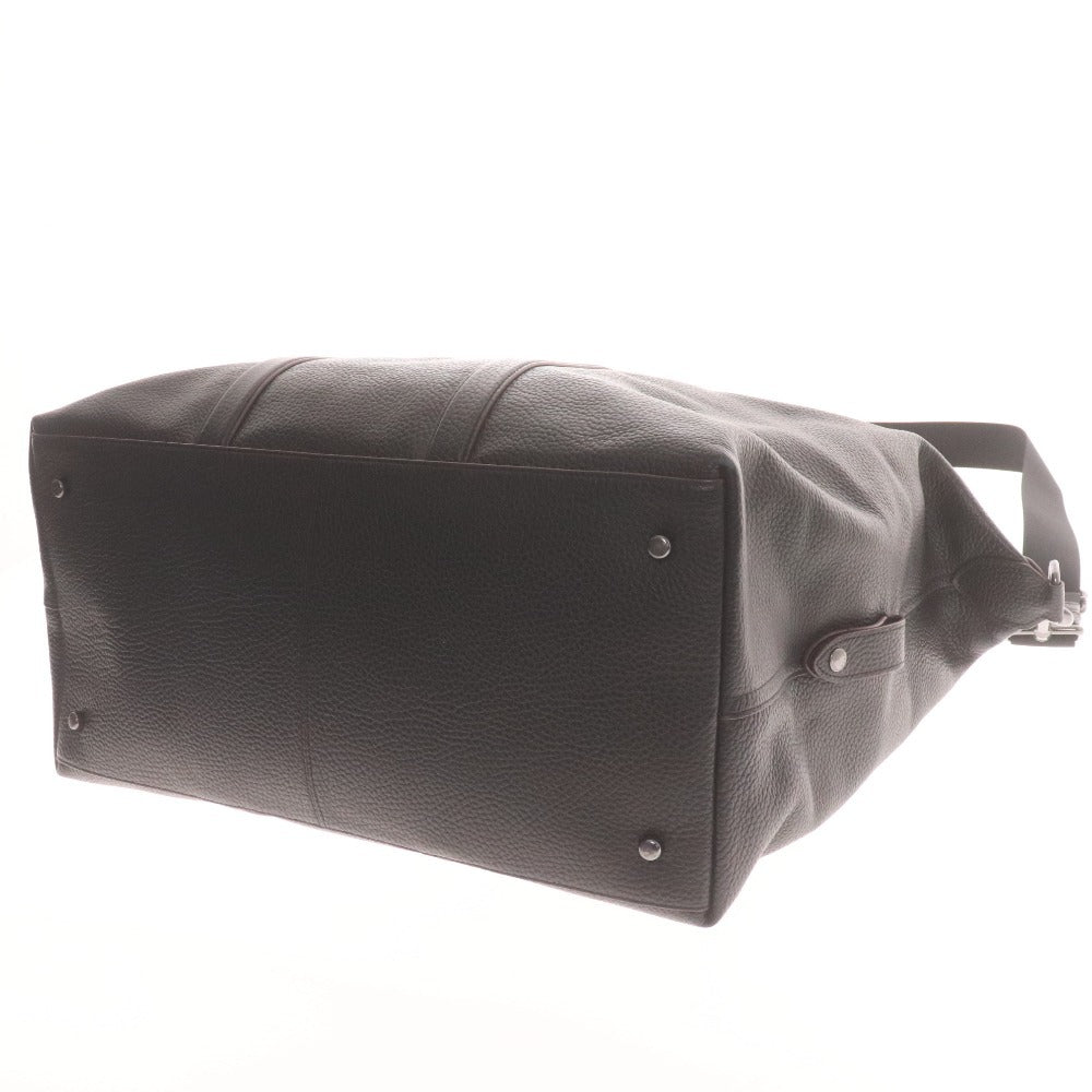 ■ Coach Boston Bag Shoulder Bag 2-Way Logo Large Capacity Men's Women's Black