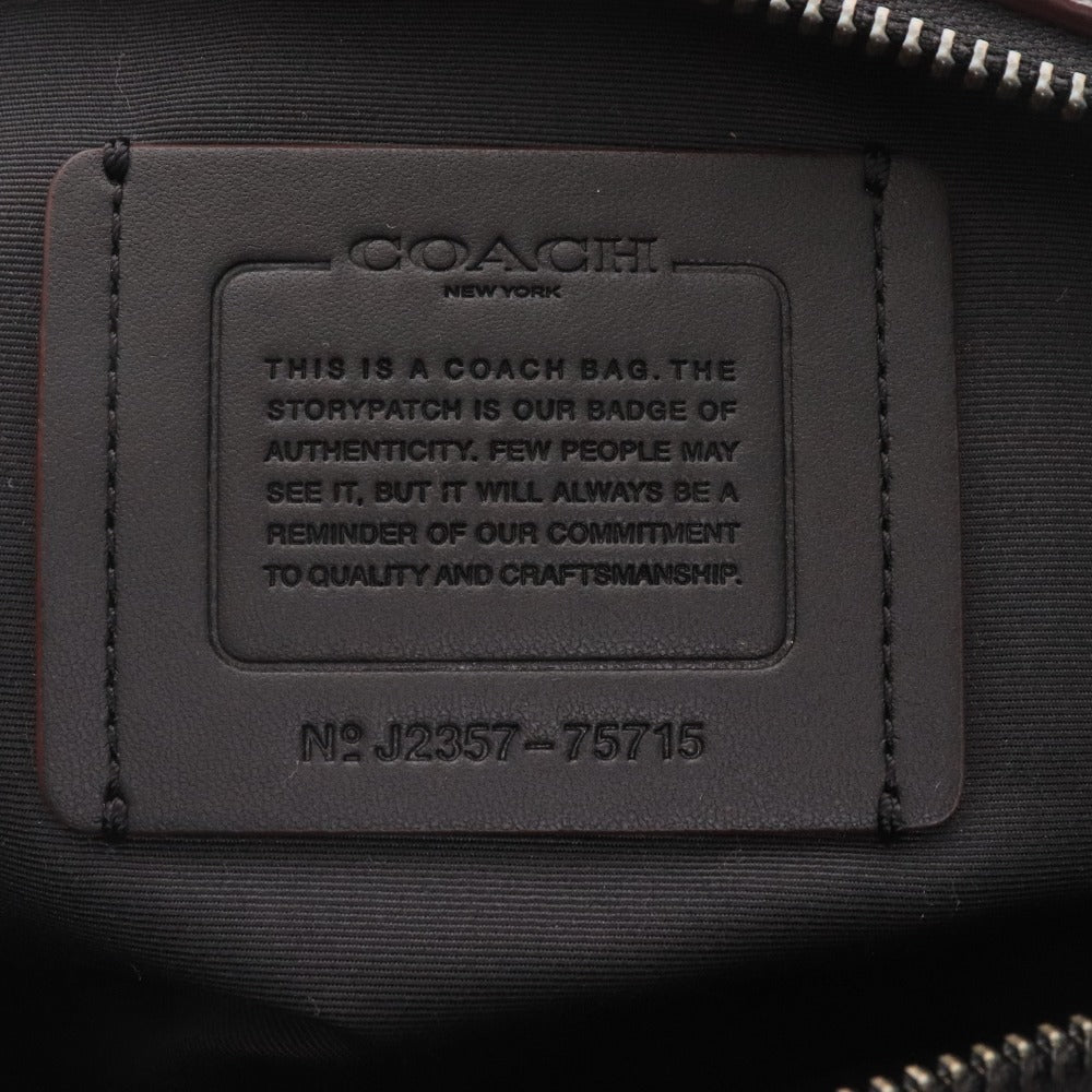 ■ Coach Boston Bag Shoulder Bag 2-Way Logo Large Capacity Men's Women's Black
