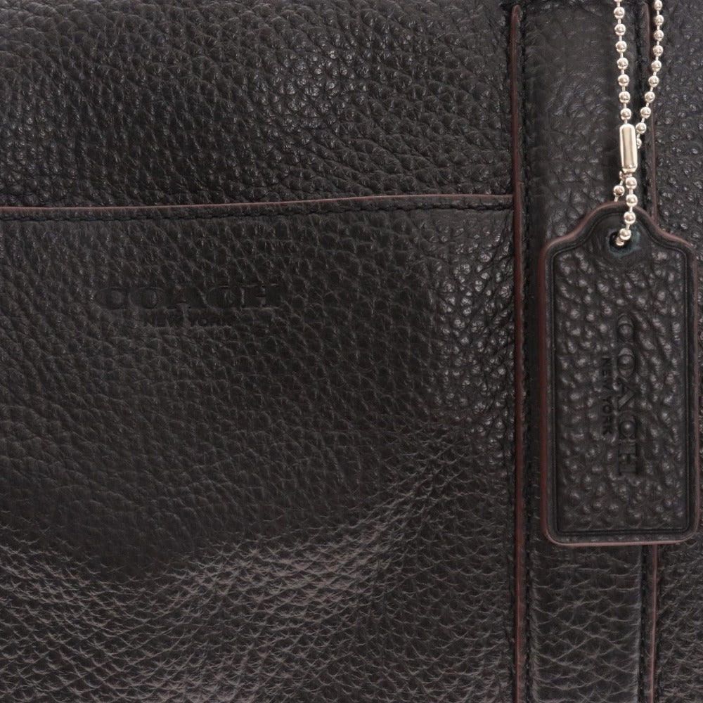 ■ Coach Boston Bag Shoulder Bag 2-Way Logo Large Capacity Men's Women's Black