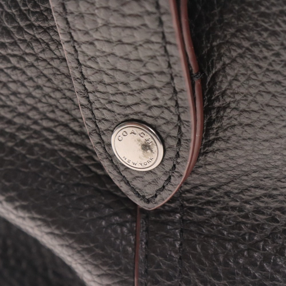 ■ Coach Boston Bag Shoulder Bag 2-Way Logo Large Capacity Men's Women's Black