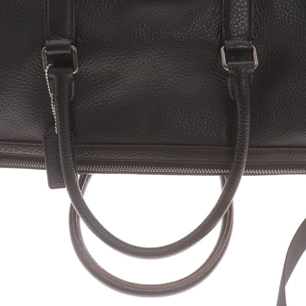 ■ Coach Boston Bag Shoulder Bag 2-Way Logo Large Capacity Men's Women's Black