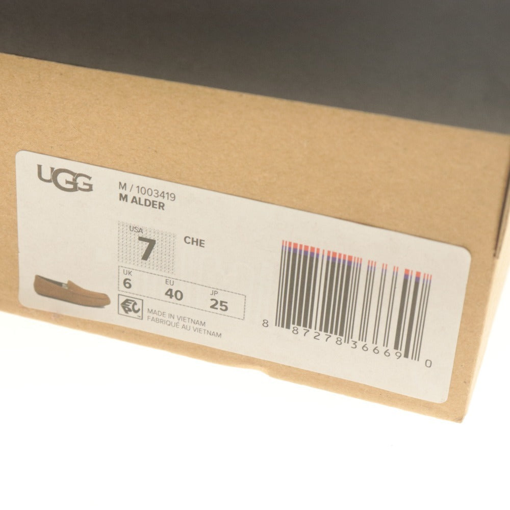 ■ UGG アグ スリッポンシューズ 靴 M ALDER メンズ アルダー モカシン メンズ レディース 25cm ライトブラウン 箱付き 美品