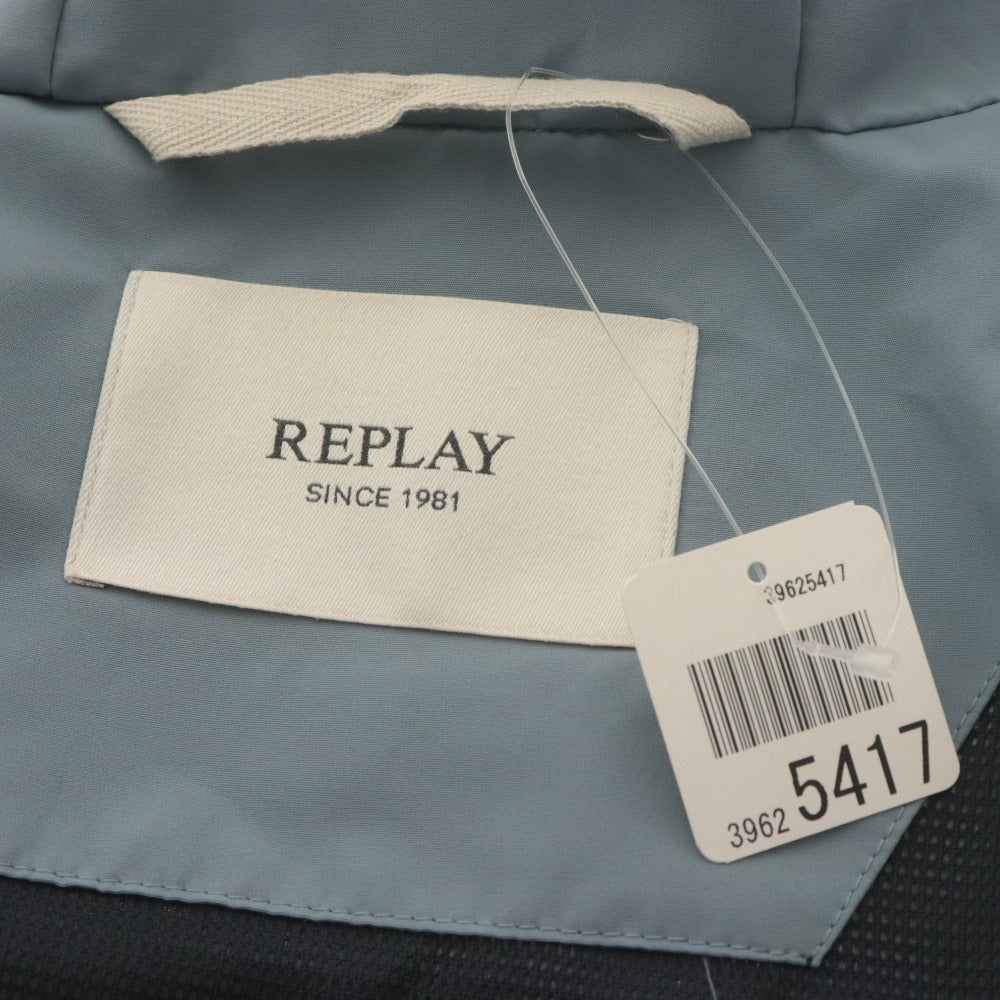 ■ REPLAY リプレイ ジャンパー ジャケット 長袖 アウタ ー SUSTAINABLE フルジップフーディー メンズ S 白 ライトブルー タグ付き 未使用