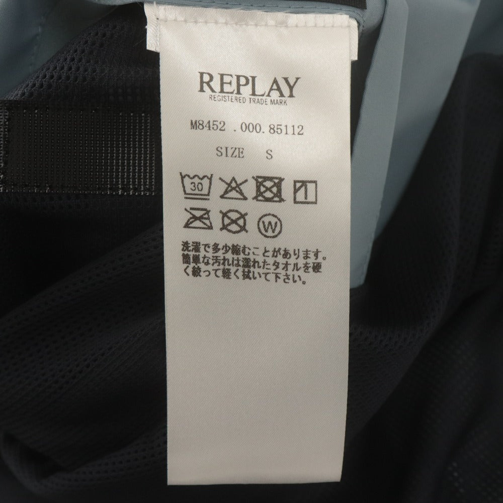 ■ REPLAY リプレイ ジャンパー ジャケット 長袖 アウタ ー SUSTAINABLE フルジップフーディー メンズ S 白 ライトブルー タグ付き 未使用