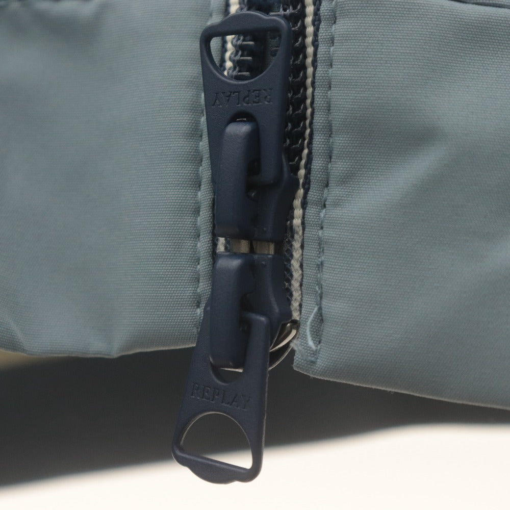 ■ REPLAY リプレイ ジャンパー ジャケット 長袖 アウタ ー SUSTAINABLE フルジップフーディー メンズ S 白 ライトブルー タグ付き 未使用