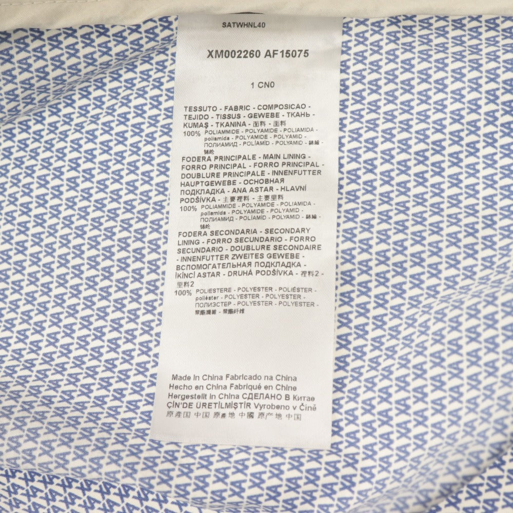■ A|X ARMANI EXCHANGE ジャケット 長袖 オールオーバー マイクロロゴ フーデッドブルゾン メンズ S ブルー系 タグ,ハンガー付 未使用