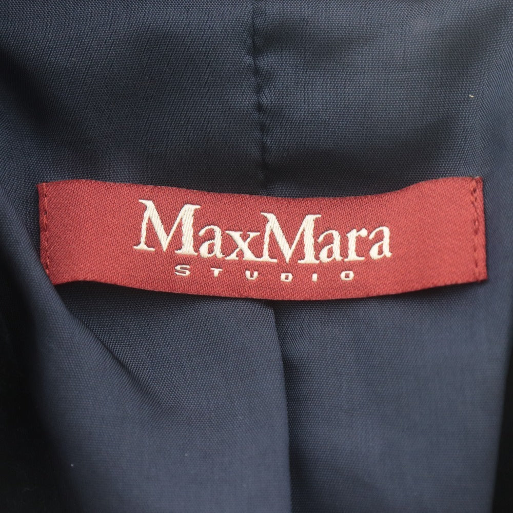 ■ Max Mara Studio マックスマーラ テーラードジャケット 長袖 アウター シングルボタン 襟 レディース 40 (L相当) ネイビー