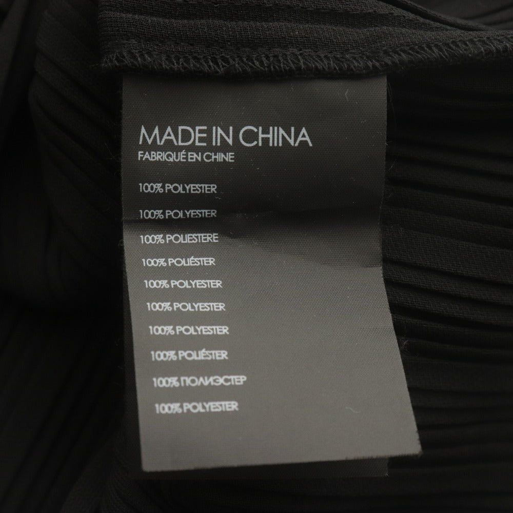 ■ CLUB MONACO クラブモナコ プリーツロングワンピース ノースリーブ トップス 紐ベルト レディース 4 (M相当) 黒 ブラック