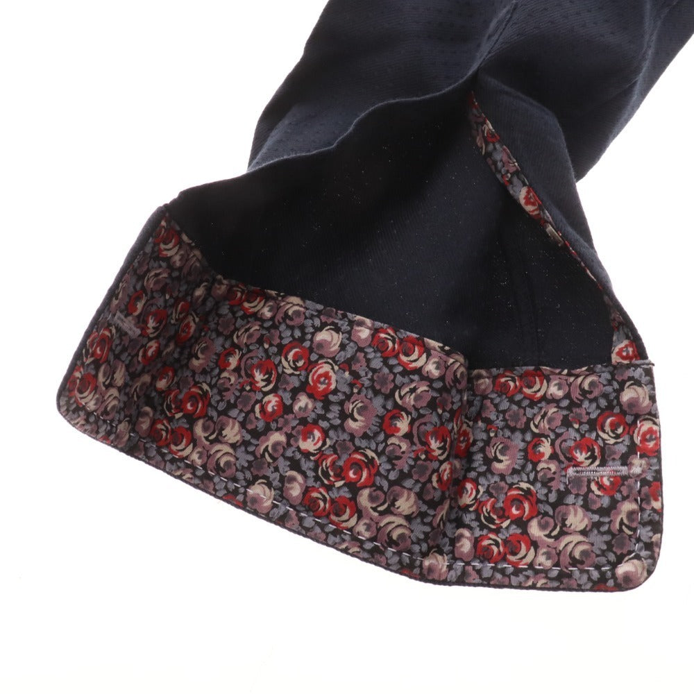 ■ ポールスミス ロンドン シャツ 長袖 トップス ドット 花柄 コットン メンズ S ブラック