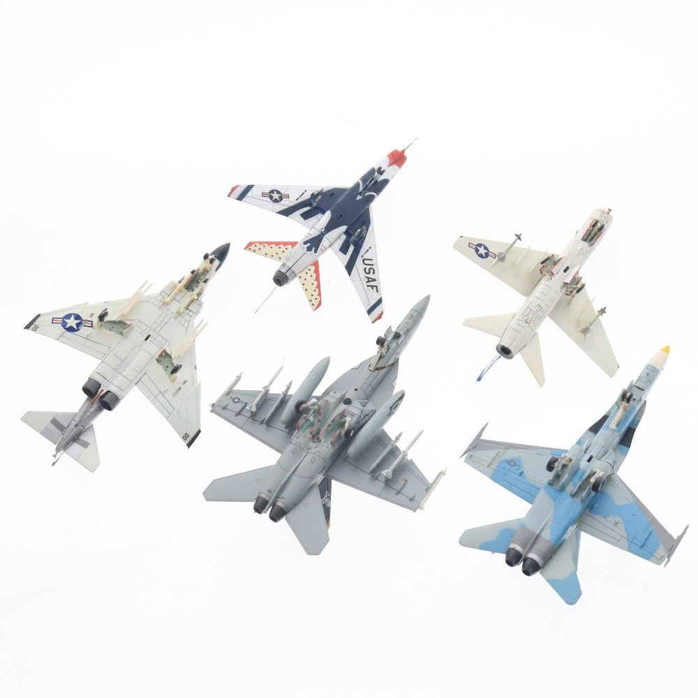 ■ エフトイズ プラモデル 5点セット まとめ売り アメリカ軍 戦闘機コレクション 1/144 F-100D F-4J A-7E F/A-18 F/A-18F VFA-103 完成品