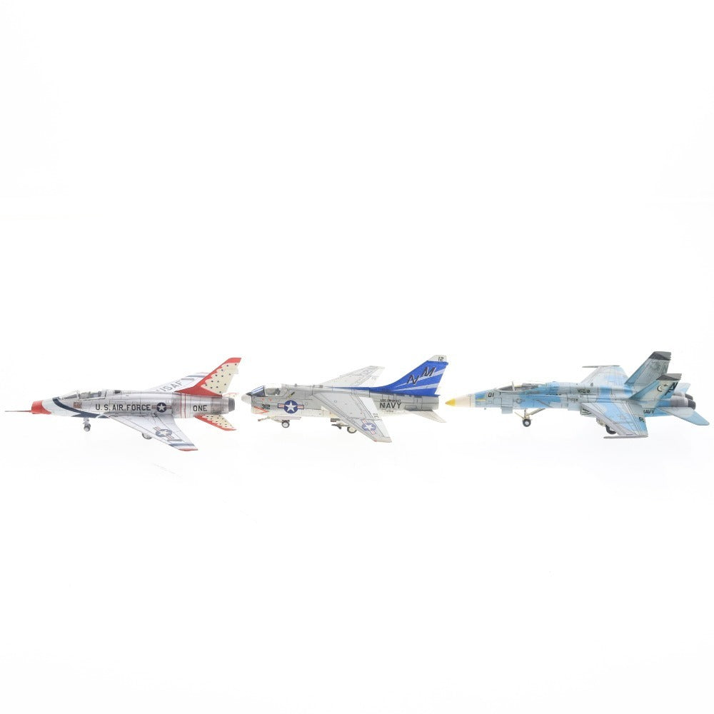 ■ エフトイズ プラモデル 5点セット まとめ売り アメリカ軍 戦闘機コレクション 1/144 F-100D F-4J A-7E F/A-18 F/A-18F VFA-103 完成品