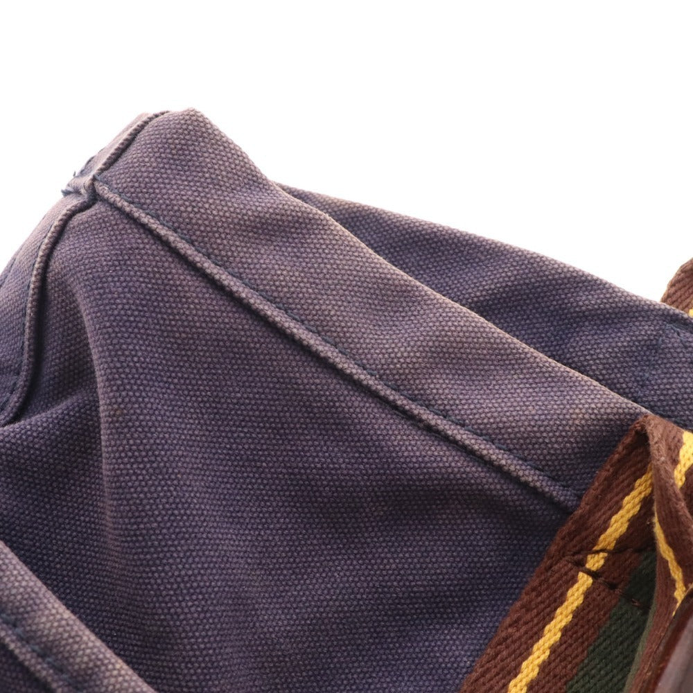 ■ Ralph Lauren Rugby Tote Bag Hand Shoulder Bag Canvas Leather Men's Navy