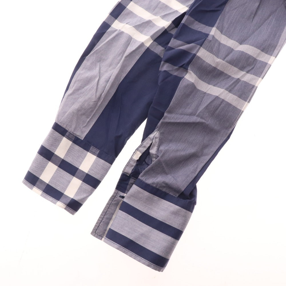 ■ ナラカミーチェ ブラウス シャツ 長袖 トップス フリル チェック レディース 1 ネイビー系