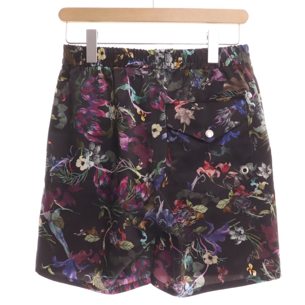 ■ アンスリード UN3D. ハーフパンツ パンツ ボトムス ビザーレフラワー 花柄 レディース 44 ブラック系