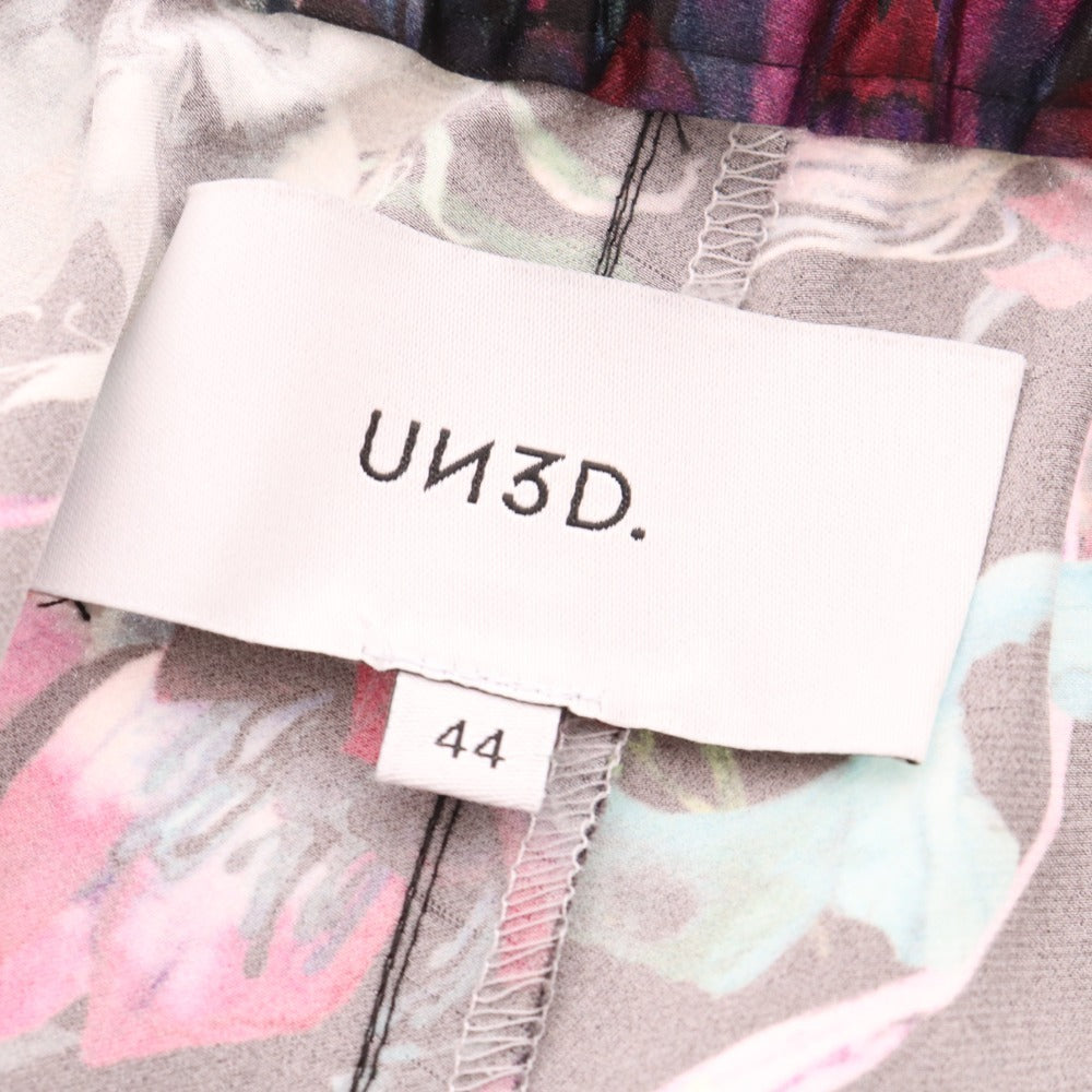 ■ アンスリード UN3D. ハーフパンツ パンツ ボトムス ビザーレフラワー 花柄 レディース 44 ブラック系