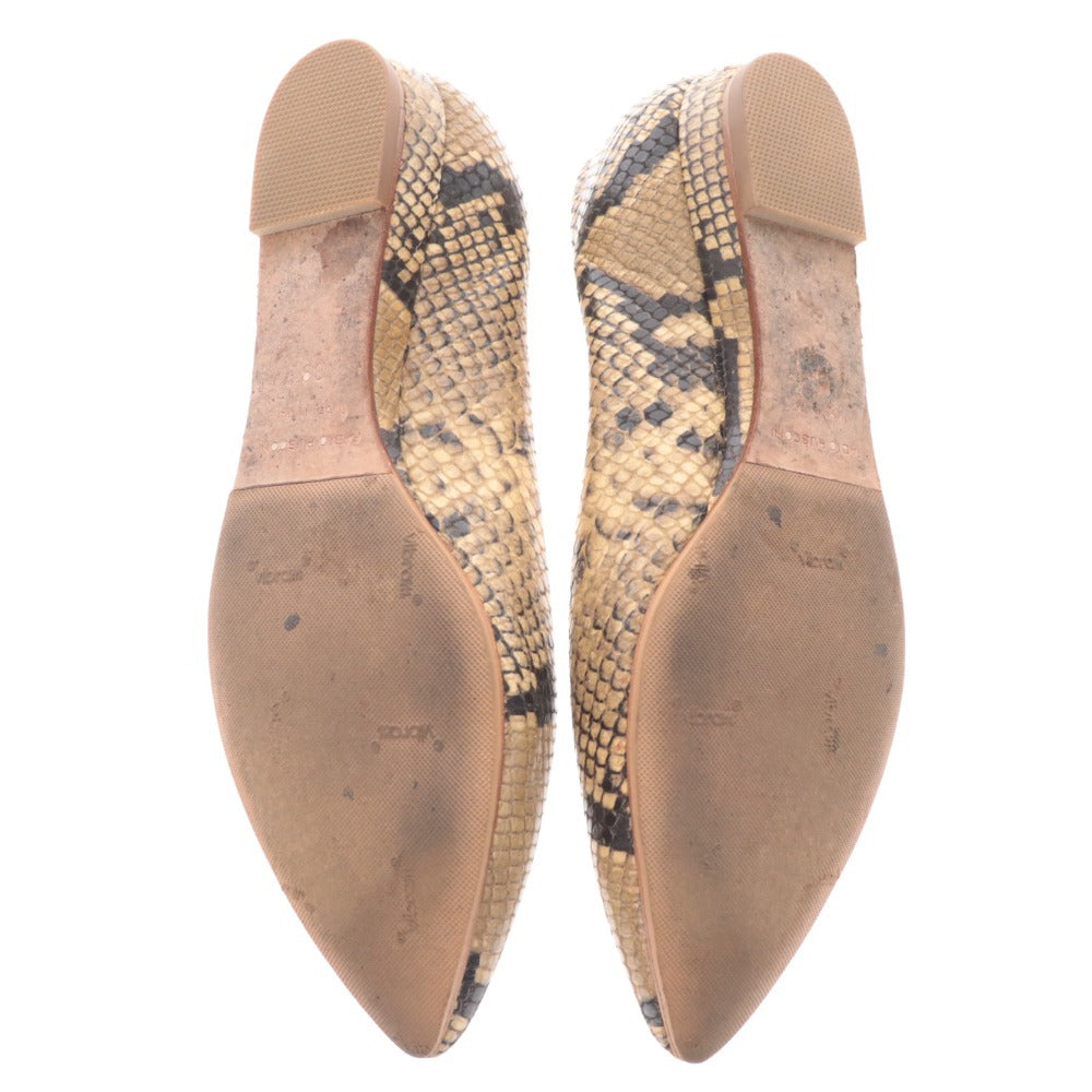 ■ ファビオルスコーニ パンプス フラットシューズ 靴 ローウェッジ ポインテッドトゥ レディース 39 ベージュ系