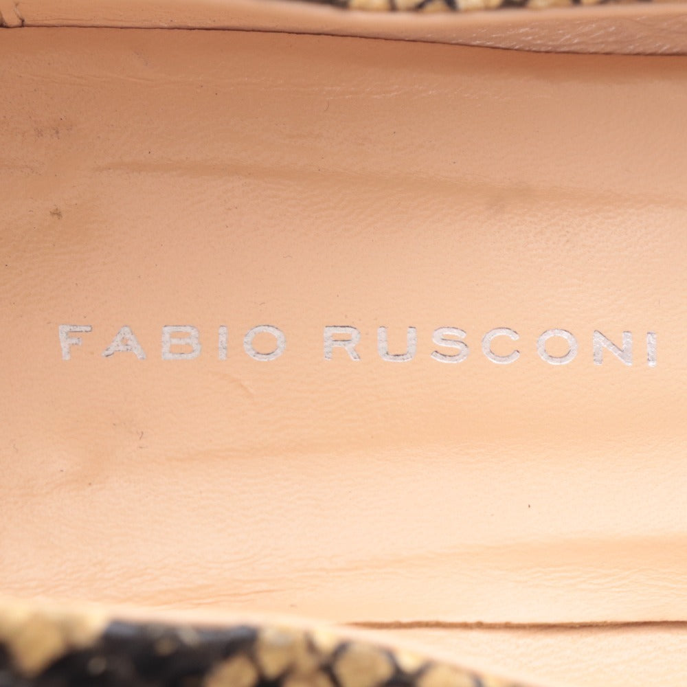 ■ ファビオルスコーニ パンプス フラットシューズ 靴 ローウェッジ ポインテッドトゥ レディース 39 ベージュ系