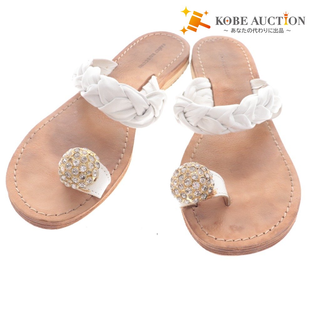 ■ ファビオルスコーニ サンダル シューズ 靴 フラット トング レディース 38 ホワイト