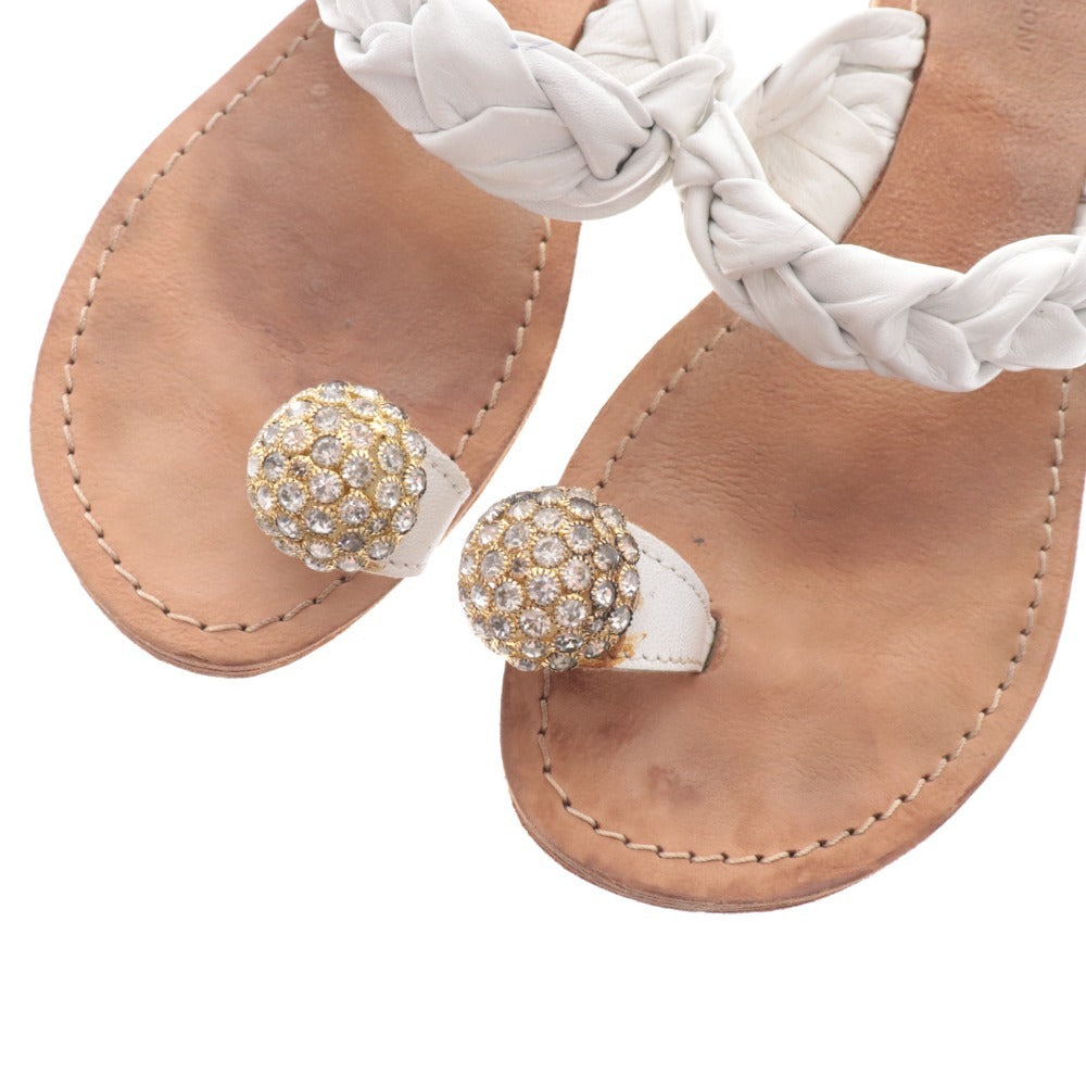 ■ ファビオルスコーニ サンダル シューズ 靴 フラット トング レディース 38 ホワイト