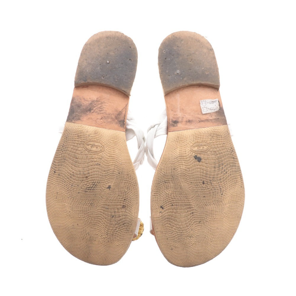 ■ ファビオルスコーニ サンダル シューズ 靴 フラット トング レディース 38 ホワイト