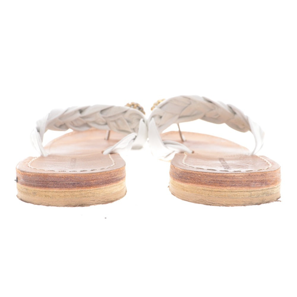 ■ ファビオルスコーニ サンダル シューズ 靴 フラット トング レディース 38 ホワイト