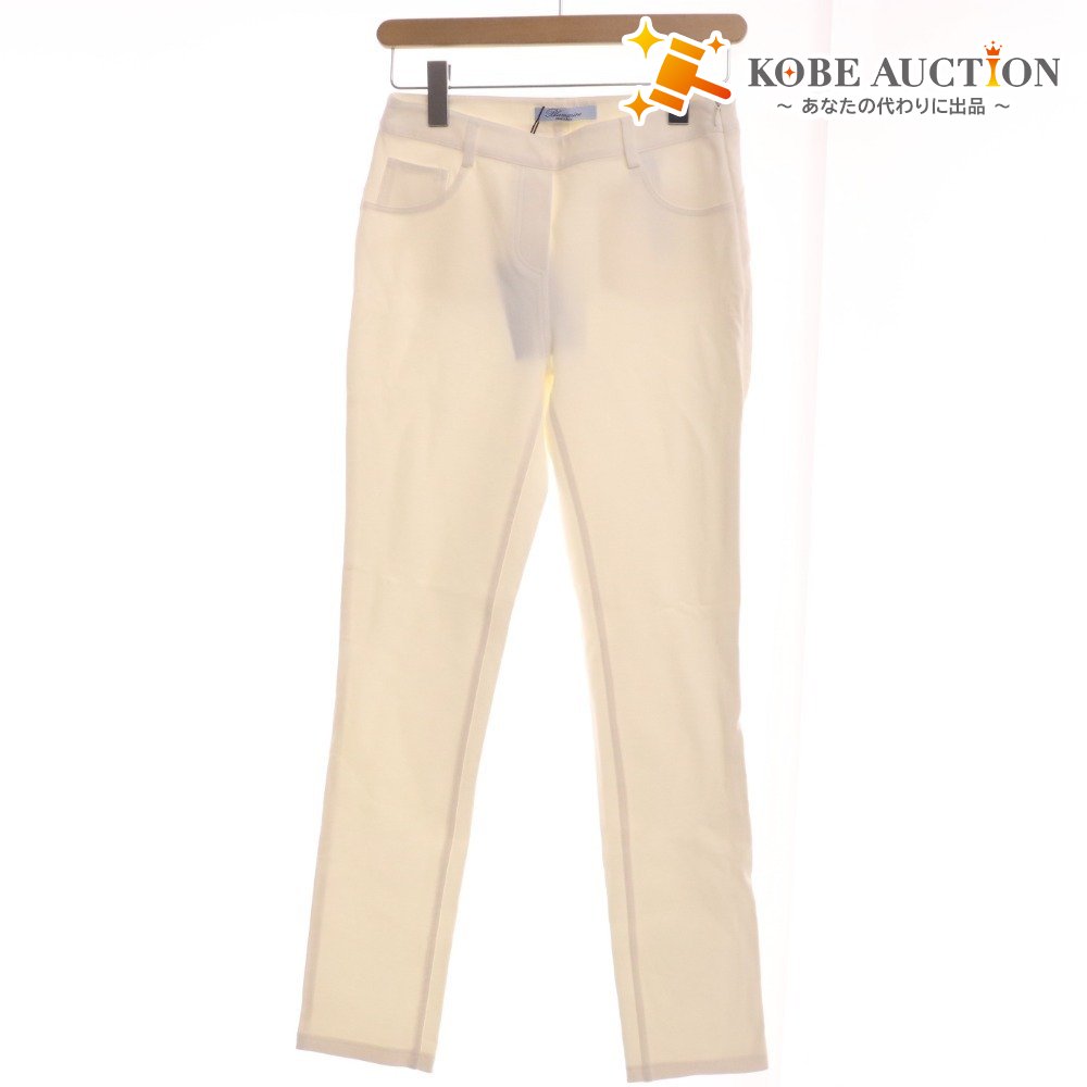 ■ ブルマリン スキニーパンツ ボトムス サイドジップ イタリア製 レディース 40 ホワイト タグ付き 未使用