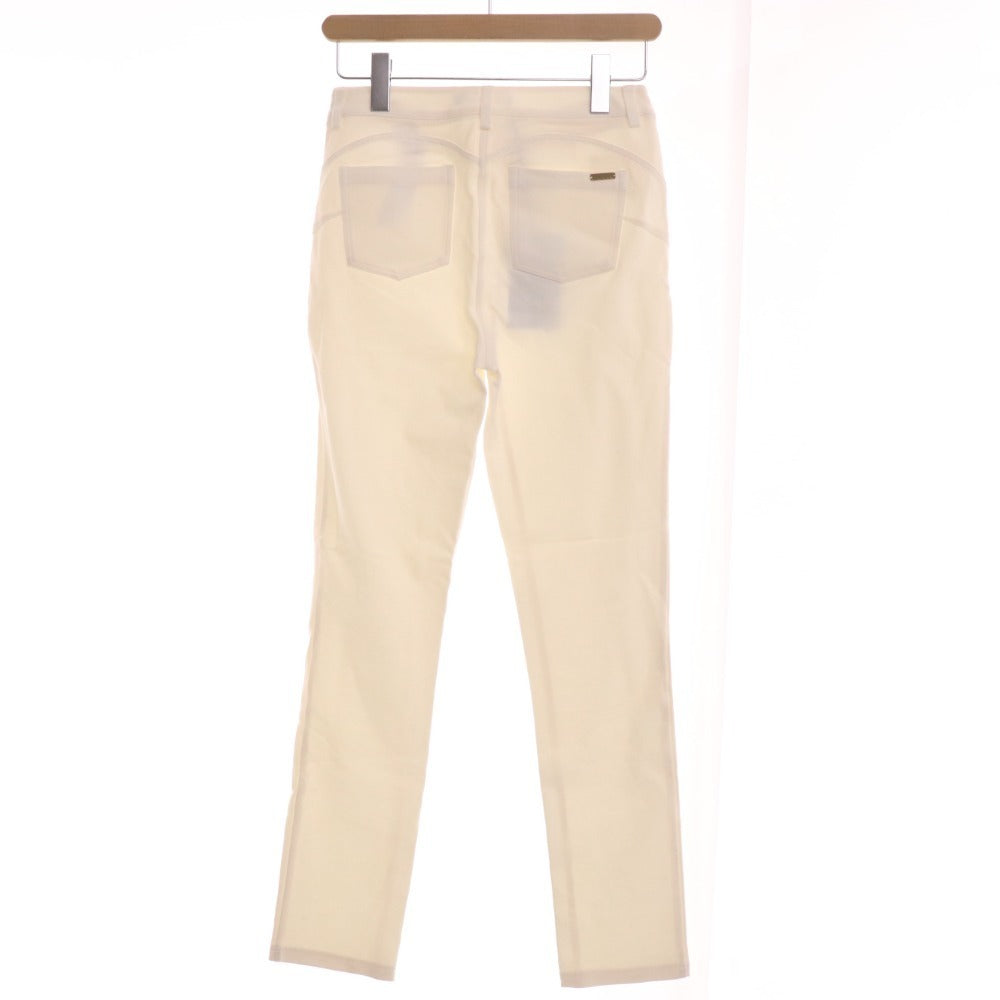 ■ ブルマリン スキニーパンツ ボトムス サイドジップ イタリア製 レディース 40 ホワイト タグ付き 未使用