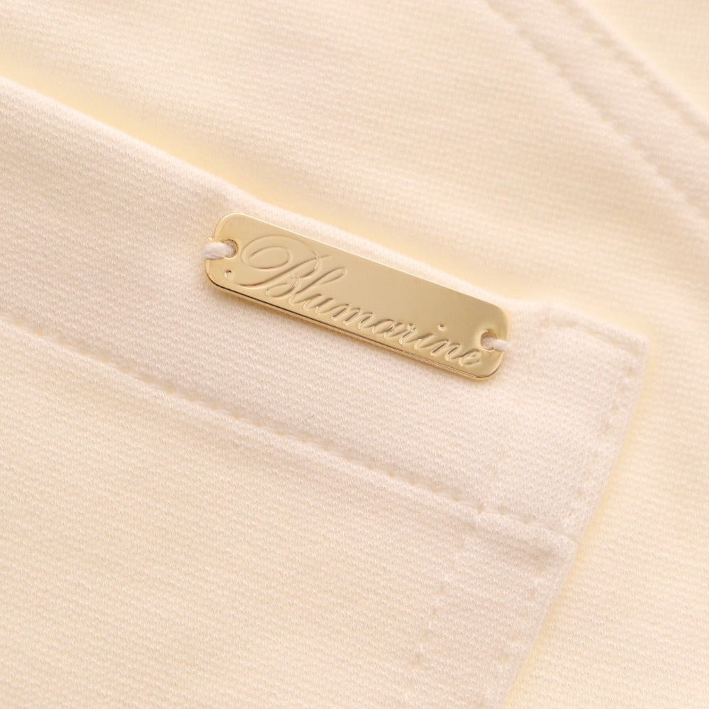 ■ ブルマリン スキニーパンツ ボトムス サイドジップ イタリア製 レディース 40 ホワイト タグ付き 未使用