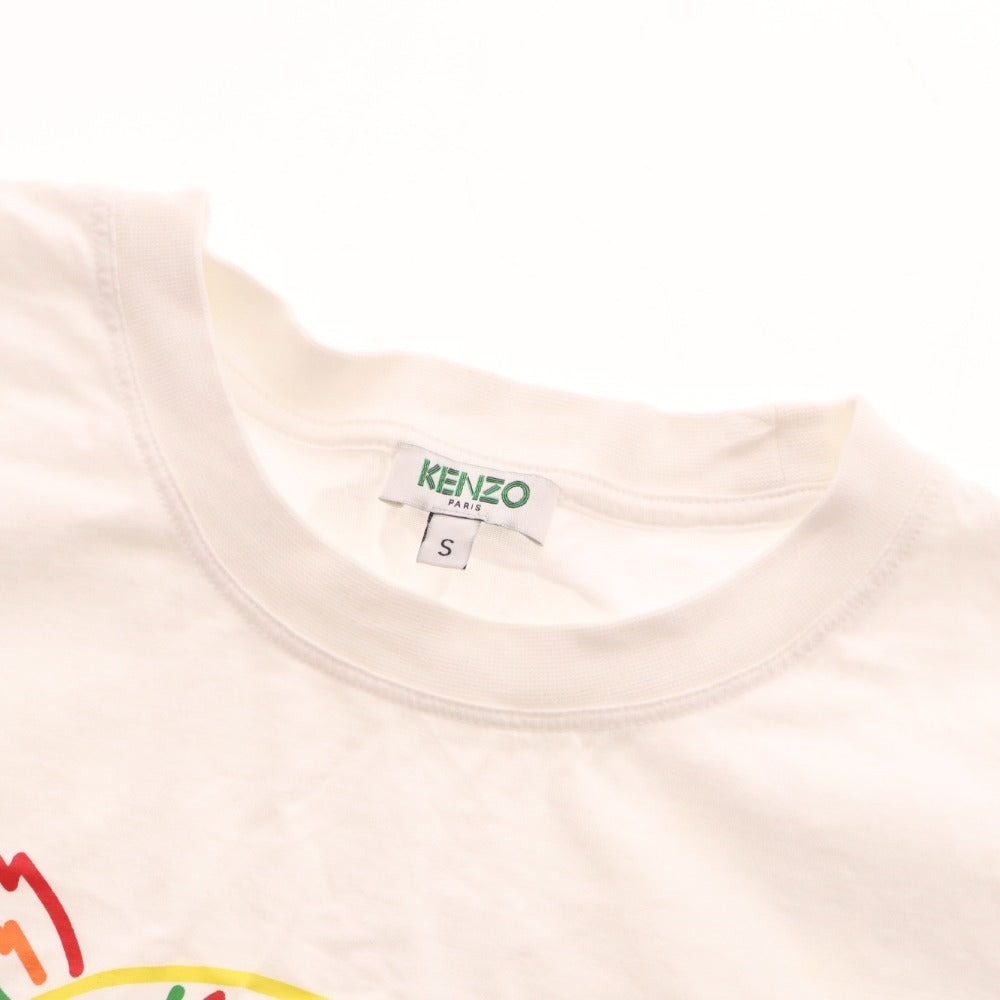■ ケンゾー Tシャツ カットソー 半袖 トップス タイガー プリント レディース S ホワイト