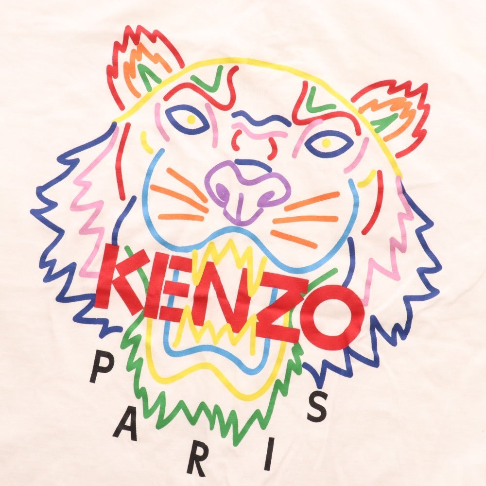 ■ ケンゾー Tシャツ カットソー 半袖 トップス タイガー プリント レディース S ホワイト