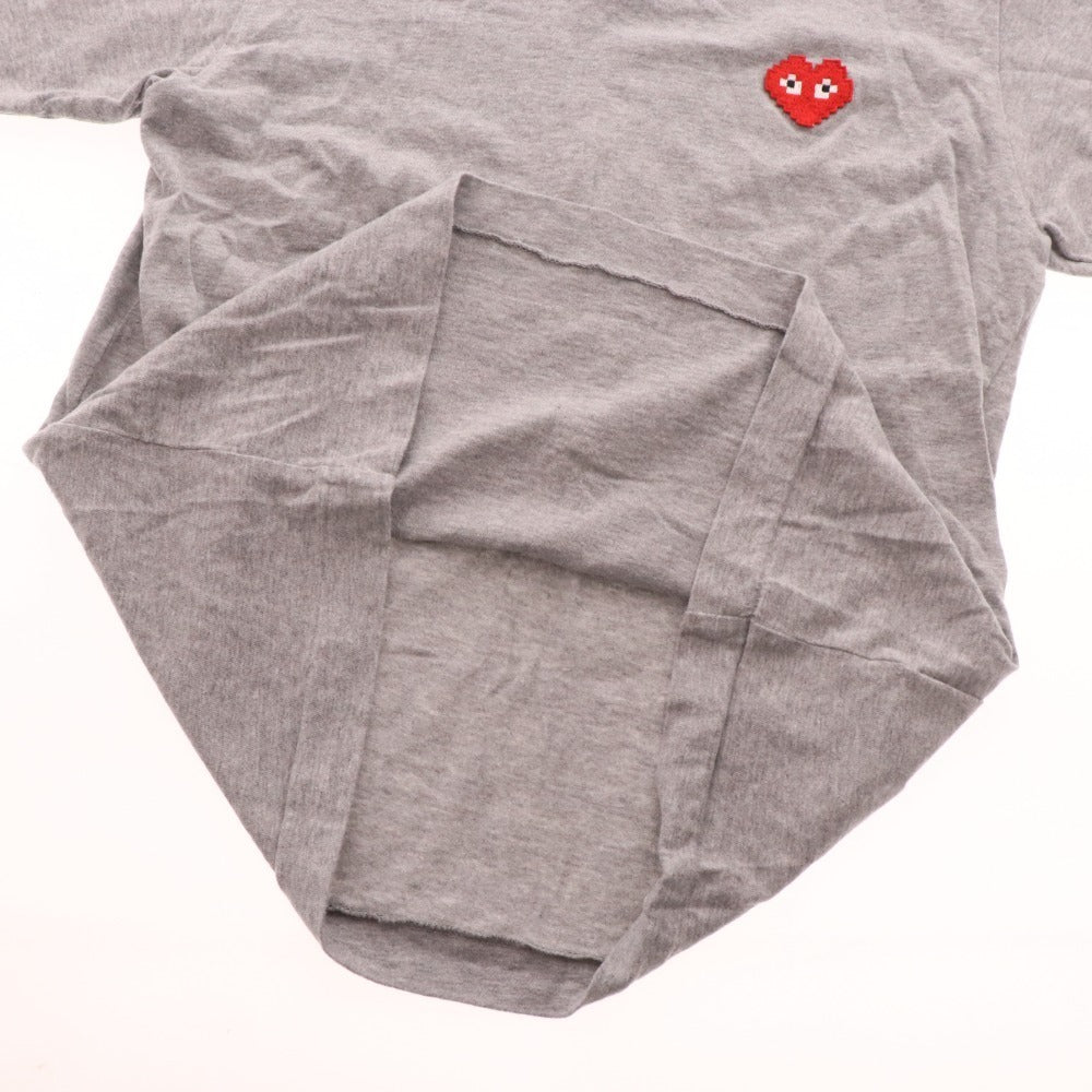 ■ プレイ コムデギャルソン Tシャツ 半袖 AZ-T321 トップス ハート ワッペン レディース L グレー
