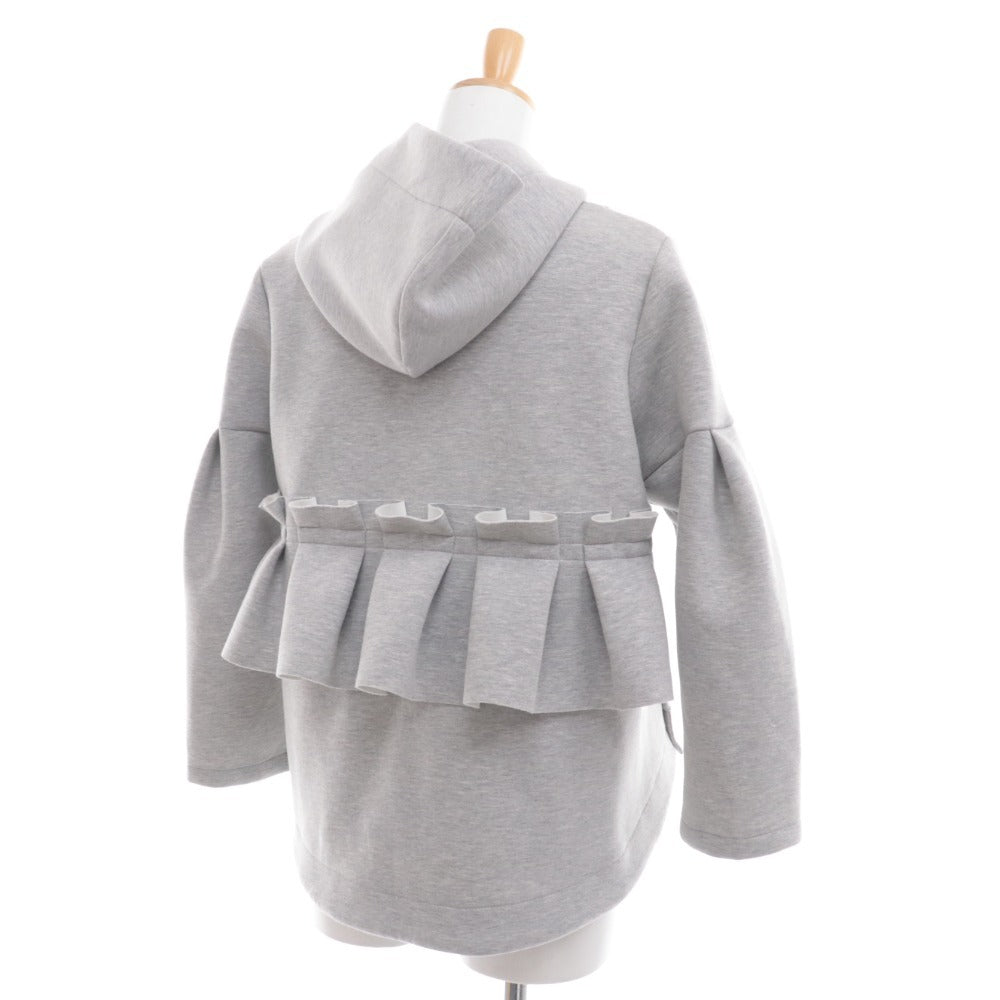 ■ ヴェロフォンナ Re.Verofonna パーカー ジャケット 長袖 アウター ダブルジップ フリル レディース 38 グレー