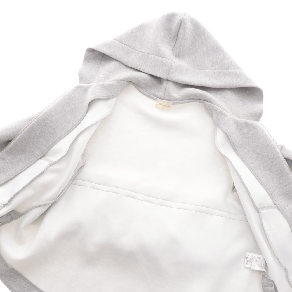 ■ ヴェロフォンナ Re.Verofonna パーカー ジャケット 長袖 アウター ダブルジップ フリル レディース 38 グレー