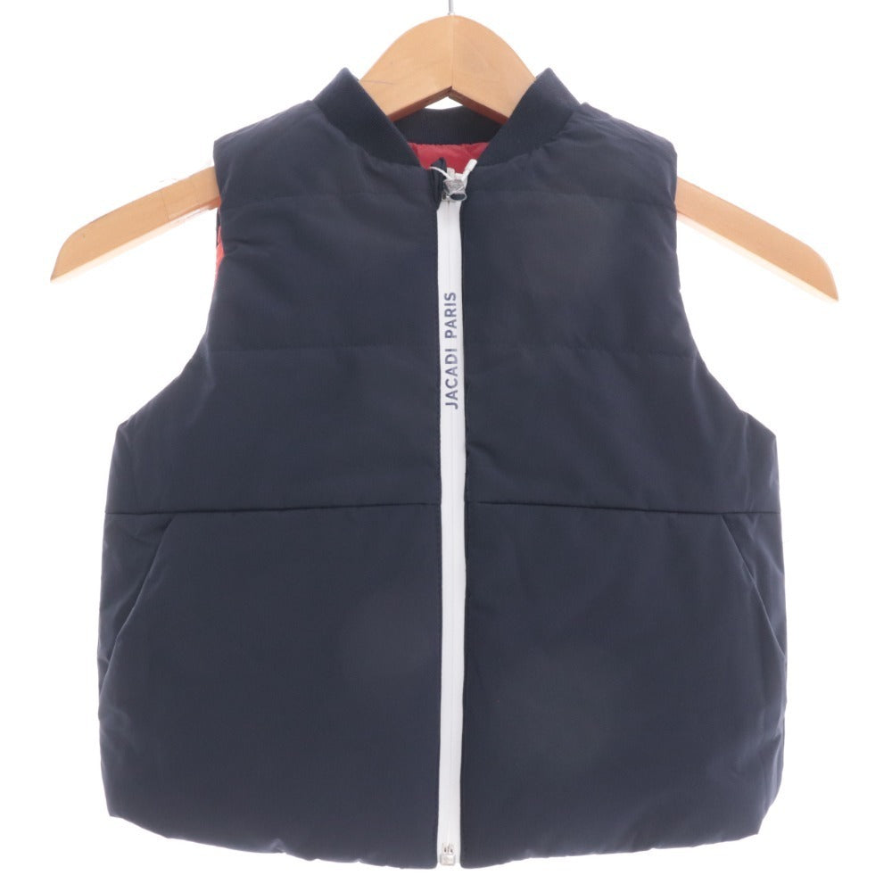 ■ Jacadi Down Vest Outerwear Reversible Kids 96cm Navy Tricolor With tags Unused