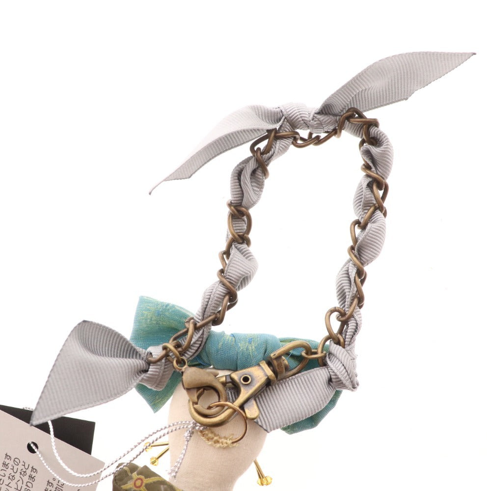 ■ デモデ ドールチャーム ブローチ キーホルダー マリベル コラボ レディース ブルー系 ブラウン系 タグ付き 袋付き 未使用