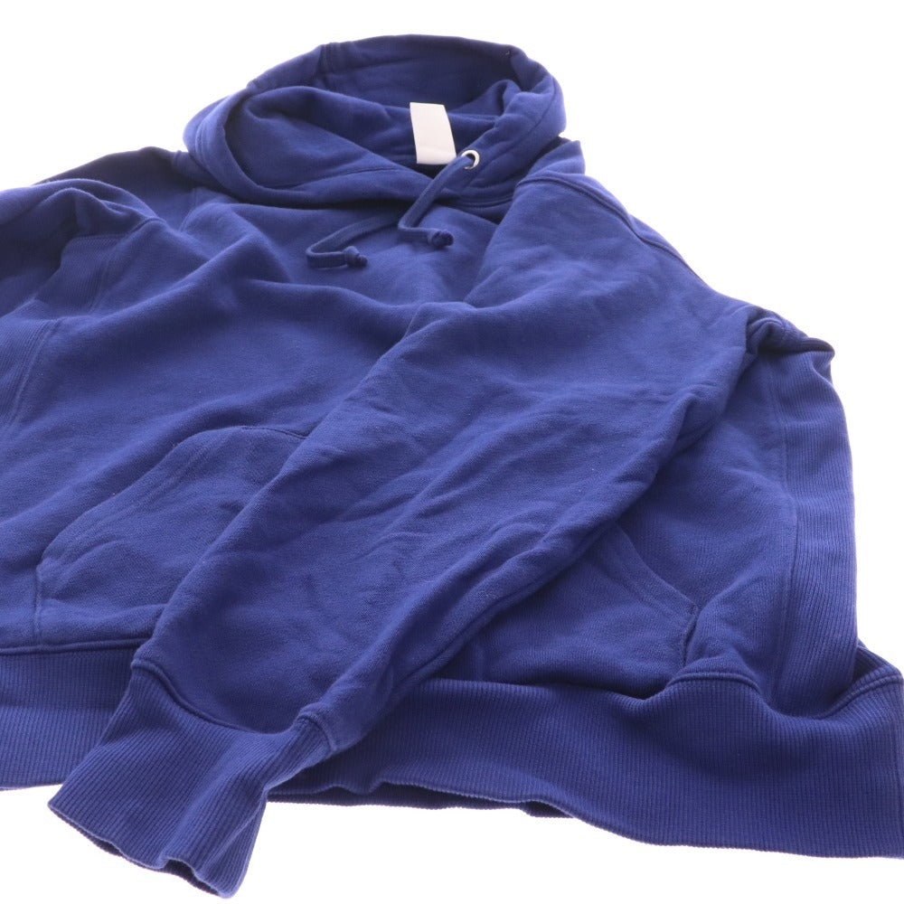 ■ Puma Maison Kitsune collaboration hoodie top with chest logo for men and women, M, blue