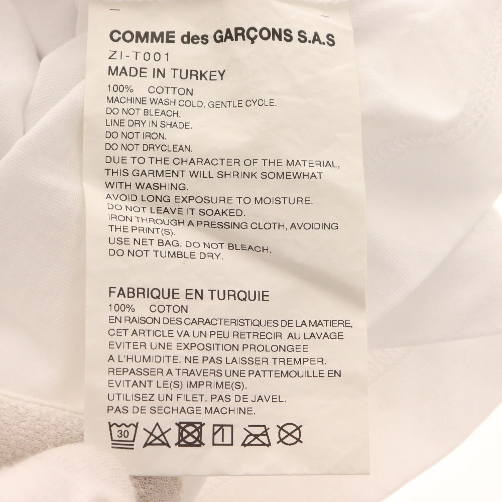 ■ Comme des Garcons T-shirt, short sleeves, top, cotton, DOVER STREET MARKET print, women's, S, white