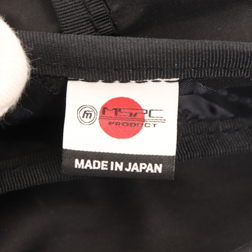 ■ MSPC マスターピース リュック 鞄 デイバック ナイロン レザー 切り替え メンズ レディース ブラック