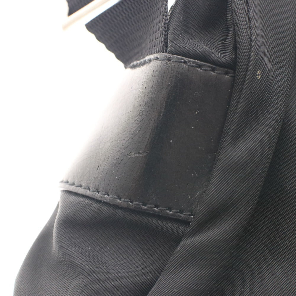 ■ プラダ VELA SPORT ショルダーバッグ ポシェット BT0166 鞄 斜め掛け ナイロン レザー シルバー金具 メンズ ブラック 付属品付き