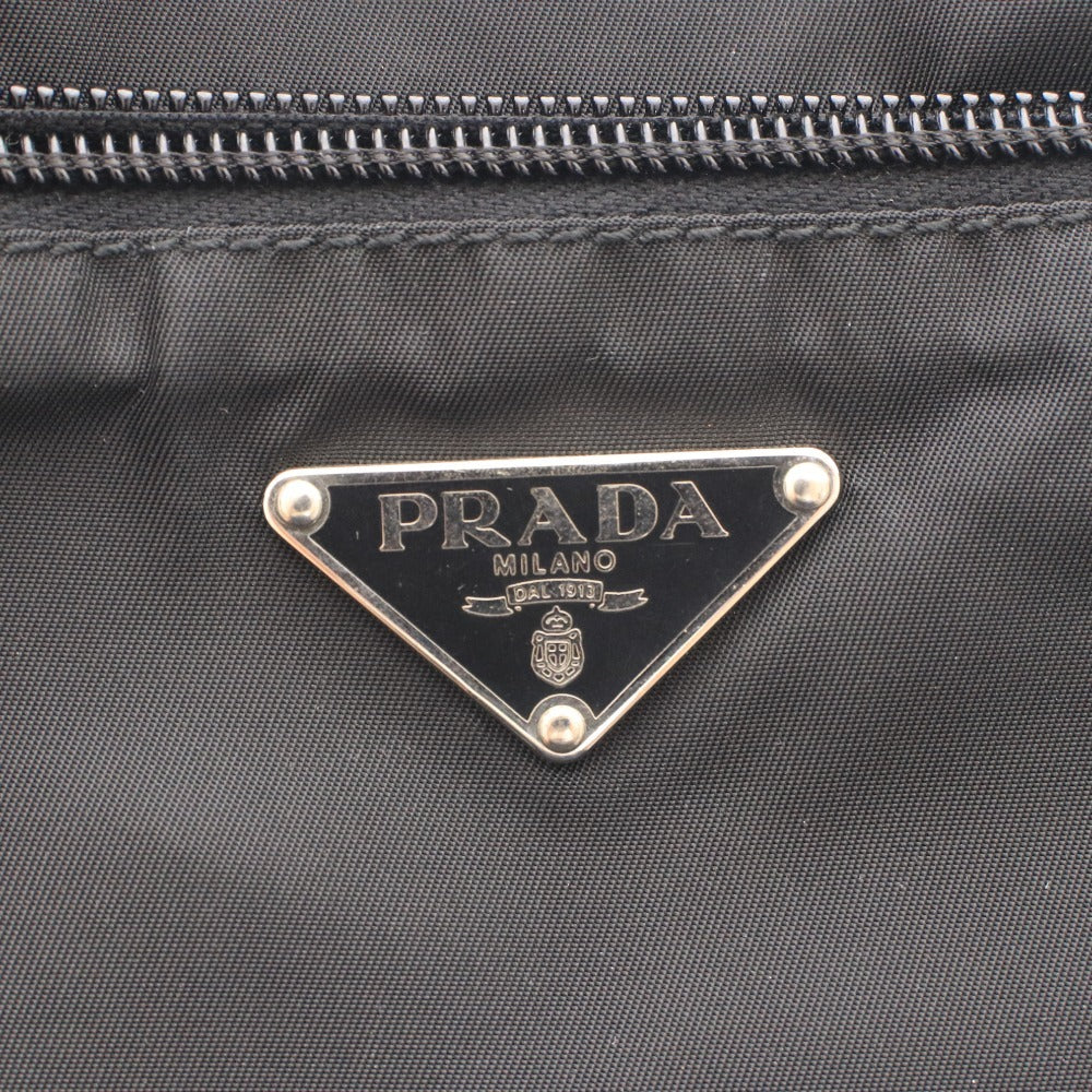 ■ プラダ VELA SPORT ショルダーバッグ ポシェット BT0166 鞄 斜め掛け ナイロン レザー シルバー金具 メンズ ブラック 付属品付き