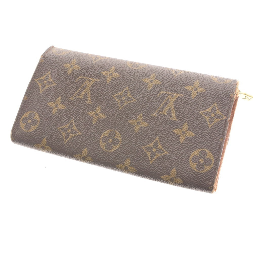 ■ Louis Vuitton Pochette Porte Monnaie Credit Long Wallet M61724 Bifold Wallet Monogram Canvas Zippered Brown