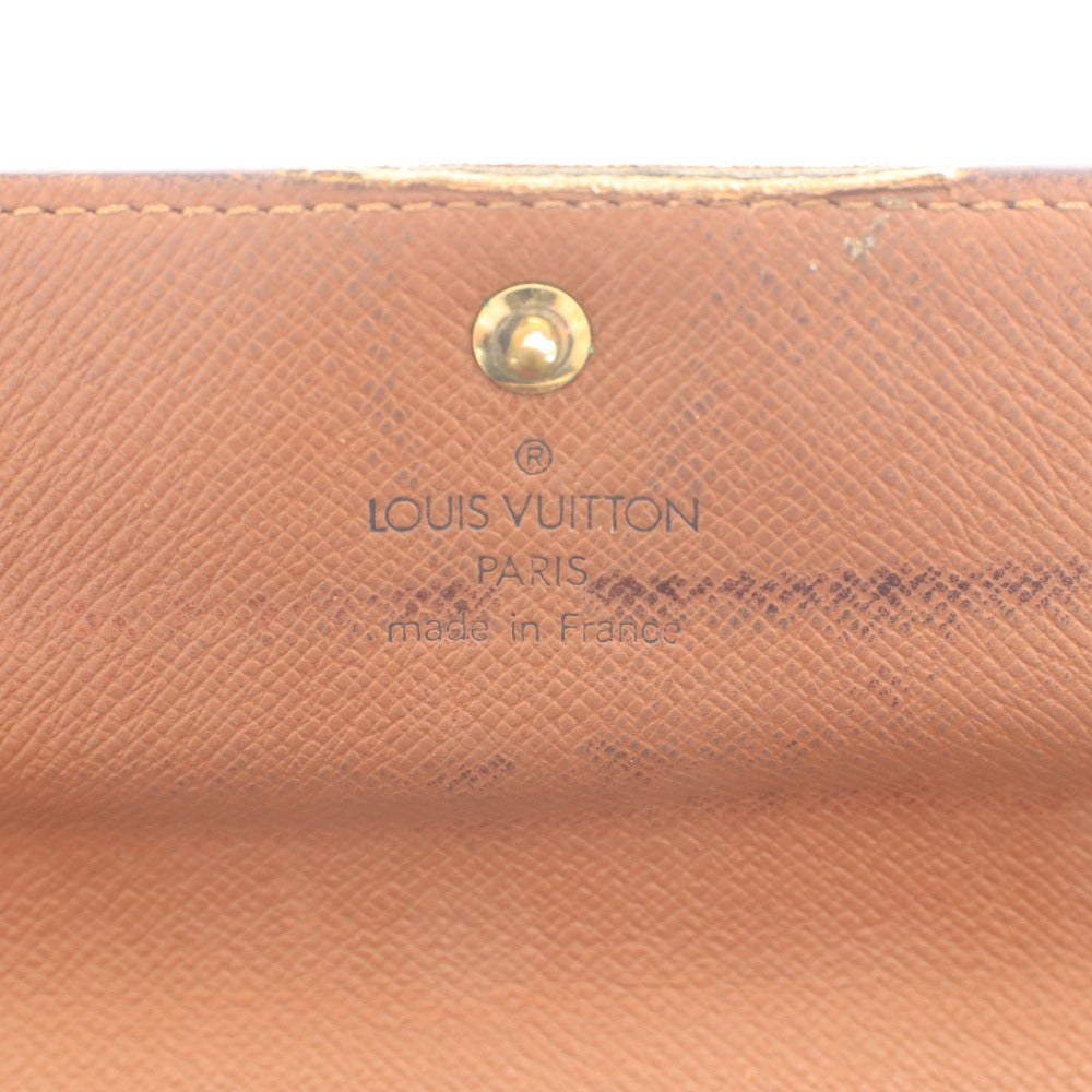 ■ Louis Vuitton Pochette Porte Monnaie Credit Long Wallet M61724 Bifold Wallet Monogram Canvas Zippered Brown